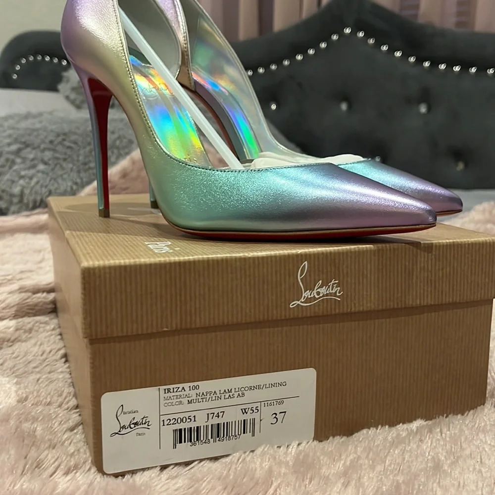 CHRISTIAN LOUBOUTIN IRIZA 100 LEATHER PUMP - Picture 1 of 8